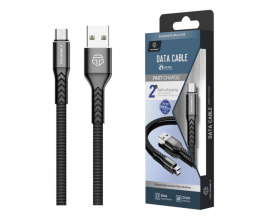 Kabel Micro USB 2.0 2A 1m CZARNY szybkie ładowanie TECHANCY TB1647