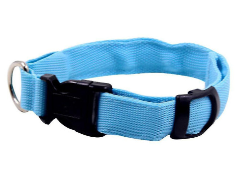 Obroża świecąca w ciemności led NIEBIESKA dla psa i kota regulowana regulacja 59cm Obroża świecąca w ciemności led NIEBIESKA dla psa i kota regulowana regulacja 59cm