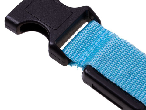 Obroża świecąca w ciemności led NIEBIESKA dla psa i kota regulowana regulacja 59cm Obroża świecąca w ciemności led NIEBIESKA dla psa i kota regulowana regulacja 59cm